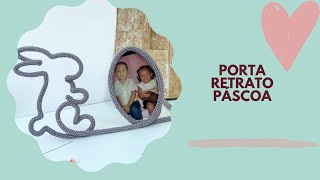 Porta retrato de Páscoa em Tricotin