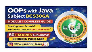 OOPS with Java – Module 4 | BCS306A💯Score 80+ Marks with This | VTU PDF on Instagram:@sporifii_learn