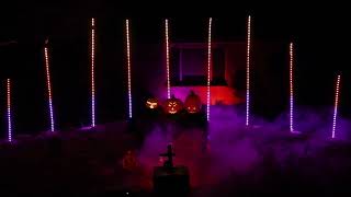 GRIM GRINNING GHOSTS! Singing Pumpkins Halloween Light Show!
