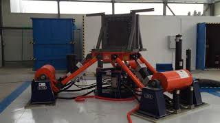 Seismic 3 Axis Servo-hydraulic Tripod Shaker with Vibration Research Control