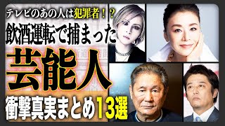 【許されない】飲酒運転で逮捕された芸能人有名人13選！！テレビの顔MCでも活躍するあの人は犯罪者だった！？事故を起こし逃亡！？その衝撃の事実に驚愕！？