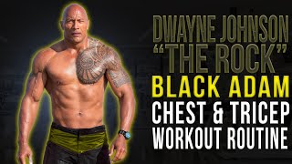 The Rock Black Adam Chest and Tricep Workout!