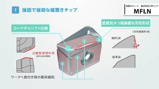 縦置き4コーナ 重切削加工用カッタ MFLN  PV