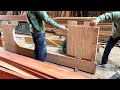 Ingenious Techniques Woodworking of Worker 68 Year Old || Extremely Beautiful Carved King Size Doors