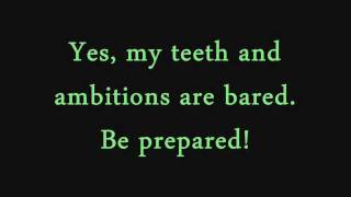 Be Prepared- The Lion King (lyrics)