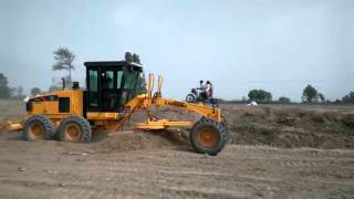 LiuGong India CLG 414 BSIII Motor Grader working in Road application in Punjab, India