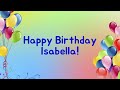 Happy Birthday Isabella