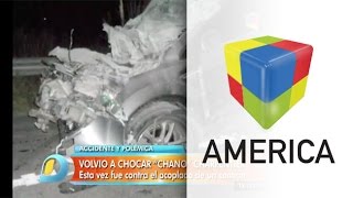 Impactante: así quedó el auto de Chano después del choque