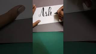 This One's For Ash...🖤😊 Who's next?? comment Your Name below 👇👇 #brushpen #art #calligraphy