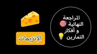 المراجعة النهائية للوحدة الإنزيمات 🧀 + أفكار التمارين 🎯 .