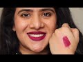 nykaa ultra matte mini lipsticks all 6 shades swatches in natural light and review drsmileup