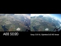 aee sd20 action camera vs. sony cx115 with opteka 0.43 hd lens.