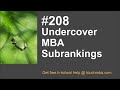 Undercover MBA Subrankings