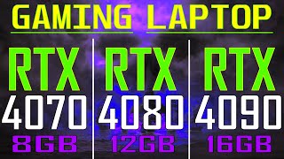 RTX 4070 (LAPTOP) vs RTX 4080 (LAPTOP)  vs RTX 4090 (LAPTOP) || PC GAMES TEST ||