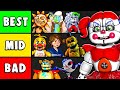 Ranking Every TSBS CHARACTER with Glamrock Freddy and Circus Baby