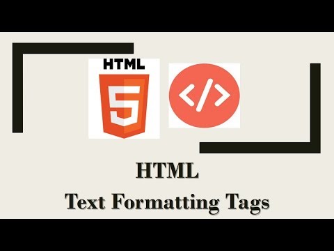 HTML Tutorial #4 - HTML Text Formatting Tags - YouTube