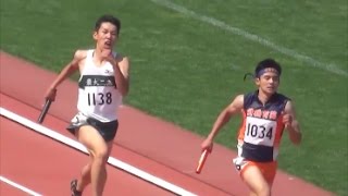 群馬県高校総体陸上2017 男子4×400mR決勝