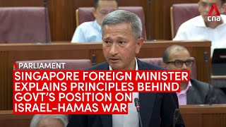 Israel-Hamas war a "reminder" for Singapore it has national interests at stake: Vivian Balakrishnan