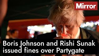Boris Johnson and Rishi Sunak issued fines over Partygate