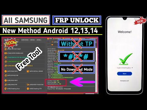 Desbloqueo de Samsung New Security 2024 FRP || Todos los Samsung FRP Bypass || Android 14-13-12 || Herramienta TFT