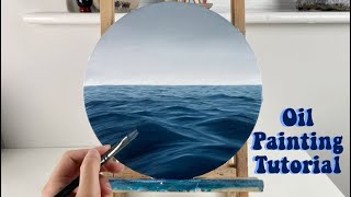 OCEAN OIL PAINTING TUTORIAL- Beginner / Intermediate // how to paint realistic water