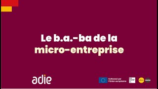 Webconférence de l'Adie : Le B.A-BA de la Micro-entreprise