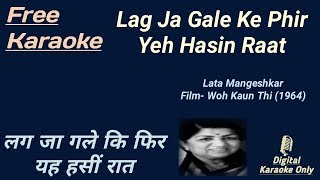 Lag Ja Gale | लग जा गले | Karaoke [HD] - Karaoke With Lyrics Scrolling