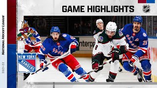 Coyotes @ Rangers 1/22/22 | NHL Highlights