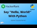 Python tutorial #1 || Say 