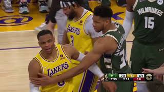 WESTBROOK getting heated at GIANNIS!