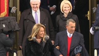 Raw: Boehner, Gingrich, Dole Arrive at Capitol