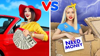 Rich Girl VS Broke Girl! | Crazy Food Battle with Rich and Poor Snacks by RATATA