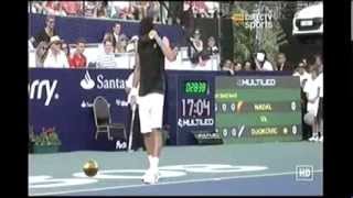 Novak Djokovic Imitates Rafael Nadal In Front Of Him In Argentina