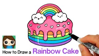 How to Draw a Rainbow Cake | Moriah Elizabeth