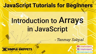 17 - Introduction to Arrays in JavaScript | What are Arrays in JavaScript ? | JS Programming