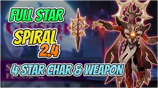 FULL STAR ABYSS 2.4 WITH 4* CHAR AND 4* WEAPON (No BattlePass Weapon) | Genshin Impact Indonesia