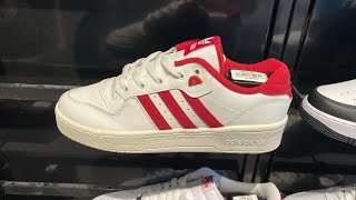 Adidas Rivalry Low (Core White/ Team Victory Red/ Off White) - Style Code: JI4662