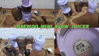 Setting up Daewoo mini slow juicer  Model: DY-BM05