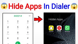 How To Hide Apps In Dialer | how to hide apps on android | dialer me app hide kaise karen | hide app