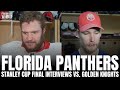 Aleksander Barkov & Gustav Forsling React to Florida Panthers Ability to Bounce Back, Stanley Cup