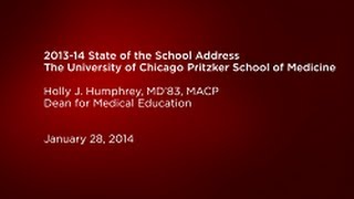 Pritzker School of Medicine 2014 State of the School