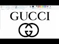 How to draw GUCCI Logo on Computer using Ms Paint | Famous Logo Drawing | Ms Paint.