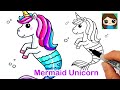 How to Draw a Mermaid Unicorn 🧜🏻‍♀️🦄 Mermicorn