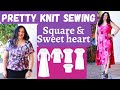 GORGEOUS knit SWEET HEART & SQUARE necklines. Many options! easy sewing. Lenox (Love Notions).