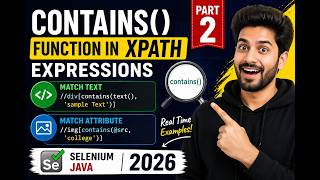84. contains() function in XPath Expressions - Part 2 (Selenium Java 2026)
