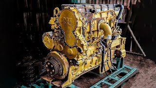 Cat C18 $80,000 Rebuild Timelapse