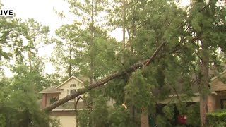 Strong storms topple trees, cause damage in The Woodlands, north Harris County