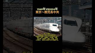 東京〜鹿児島中央の今と昔の所要時間をくらべる動画　#歴史　#jr東海　#jr西日本　#jr九州