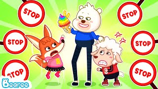 😂 Long Legs vs Short Legs | Tall Bearee Teases His Friends | Fun Kids Cartoon | Bearee Kids Show