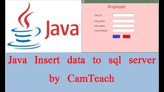 java jdbc | java Insert data to sql server